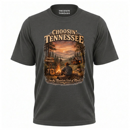 Tennessee Smoky Mountains Campfire Cabin Nature Shirt