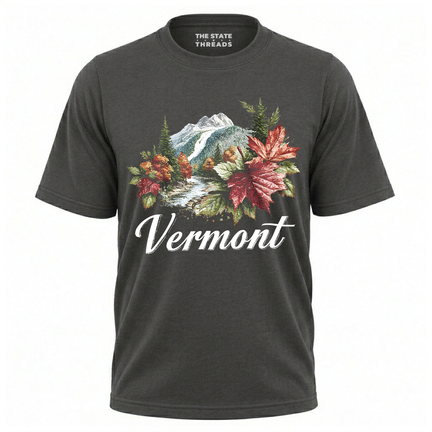 Vermont Autumn Leaves Scenic Mountains Forest Vintage Shirt