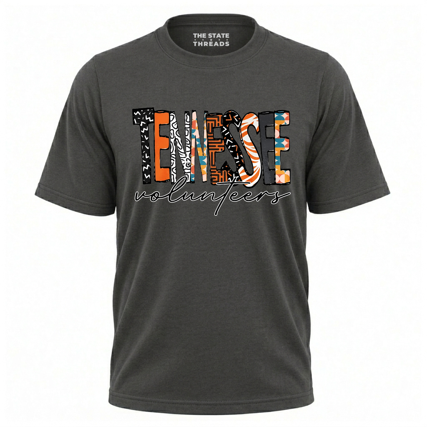 Tennessee Volunteers Retro Cowhide Pattern Script Shirt