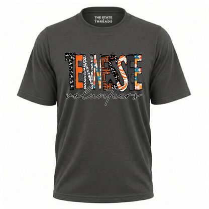 Tennessee Volunteers Retro Cowhide Pattern Script Shirt
