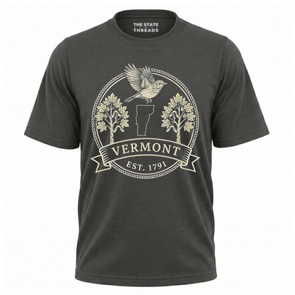 Vermont Hermit Thrush Sugar Maple State Emblem Shirt