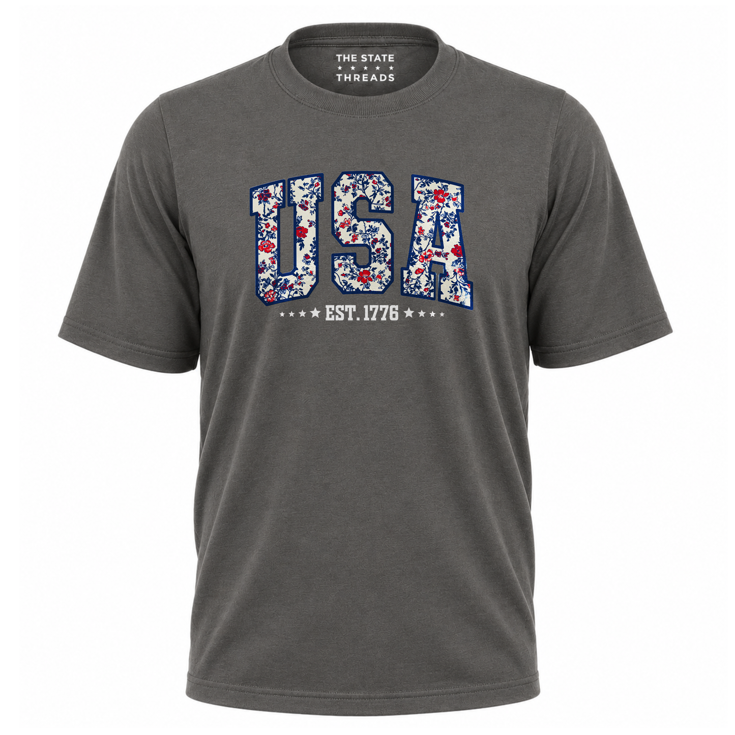 America Floral USA Est 1776 Patriotic Shirt