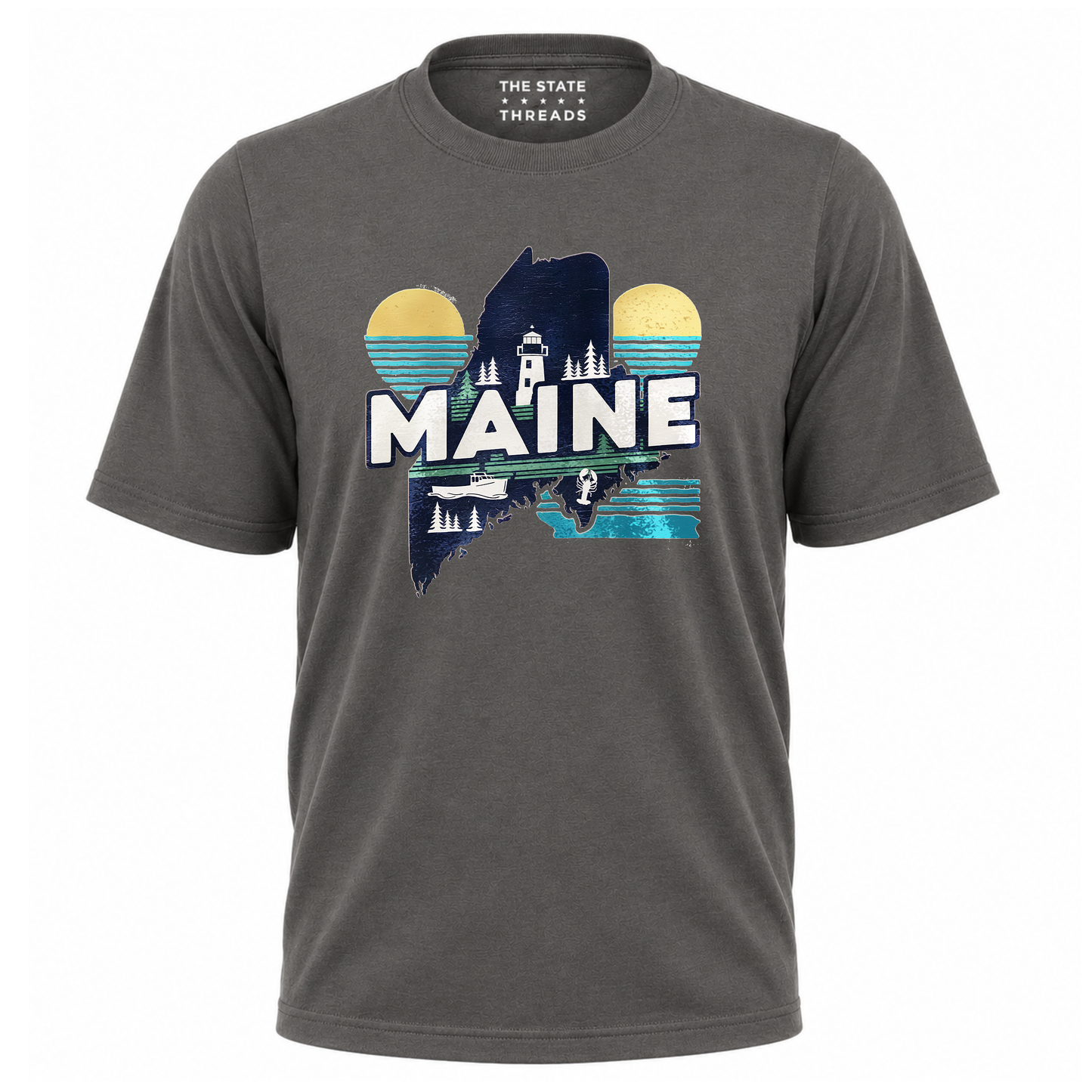 Maine Lighthouse Coastal Vintage State Pride Shirt