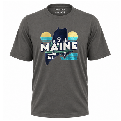 Maine Lighthouse Coastal Vintage State Pride Shirt