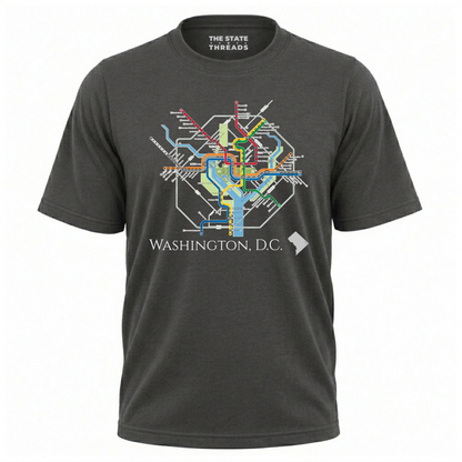 Washington DC Metro Map Transit Minimalist Shirt