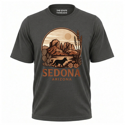 Sedona Arizona Vintage Desert Desert Wolf Mountain Shirt