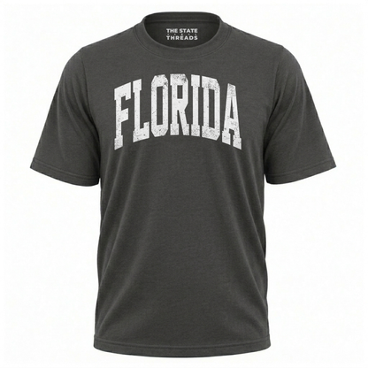Florida Sunshine State Retro Distressed Varsity Shirt