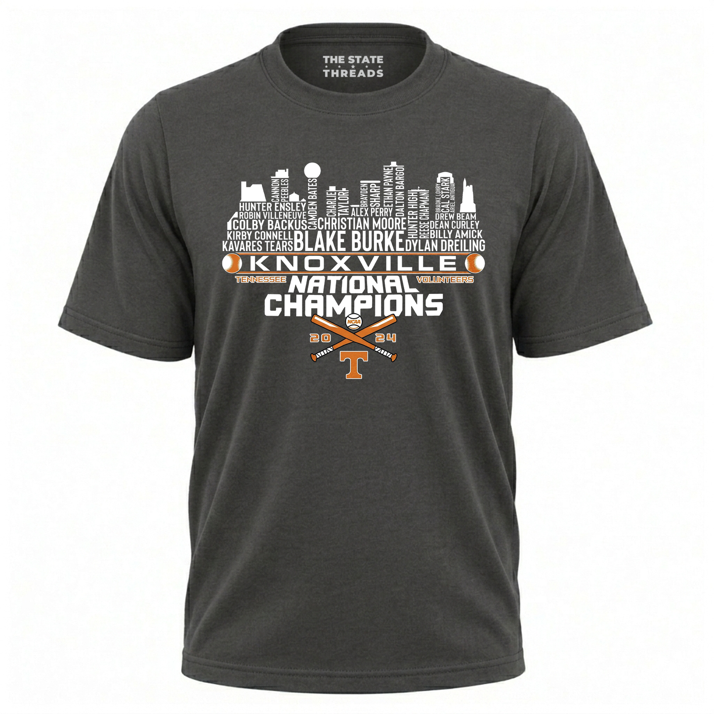 Tennessee Baseball 2024 National Champions Knoxville Skyline Shirt