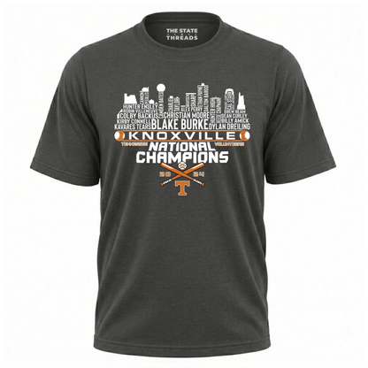 Tennessee Baseball 2024 National Champions Knoxville Skyline Shirt