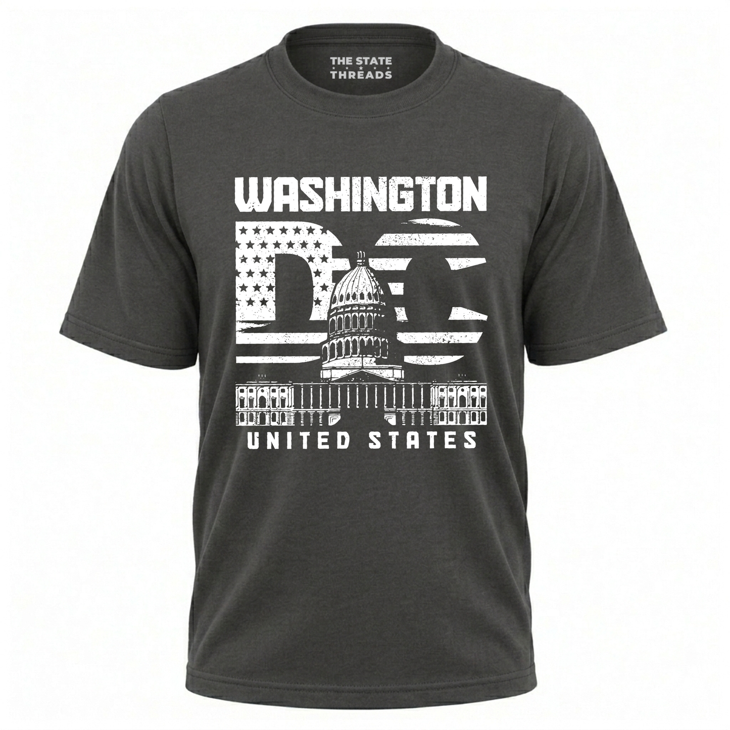 Washington DC Capitol Distressed Flag Shirt