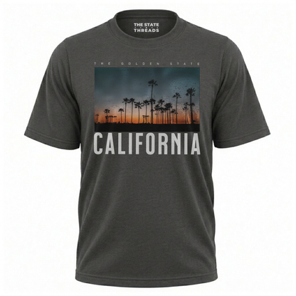 California Sunset Palm Trees Retro Streetwear Shirt