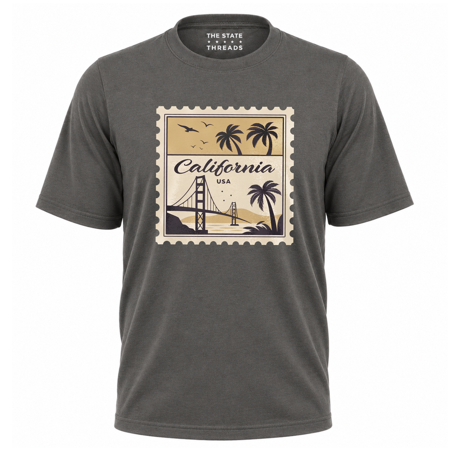 California Golden Gate Bridge Postage Stamp Retro Shirt