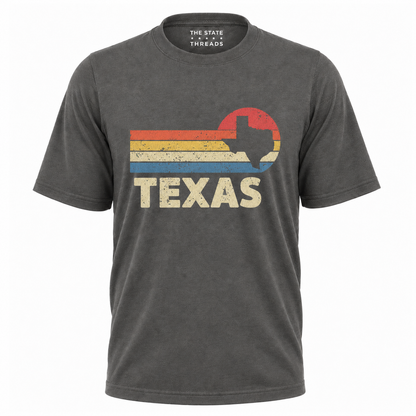 Texas Retro Sunset State Silhouette Shirt