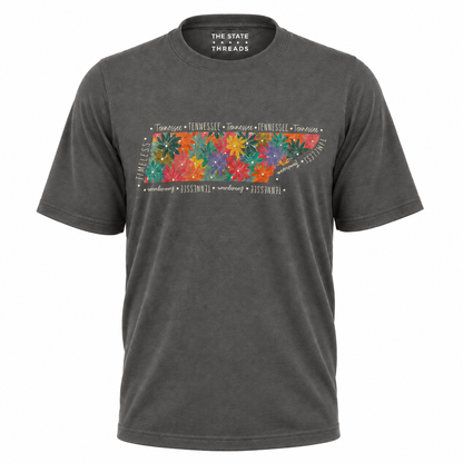 Tennessee Floral State Map Shirt