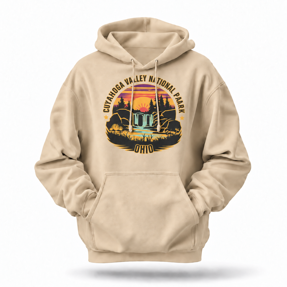Cuyahoga Valley National Park Ohio Waterfall Sunset Hoodie