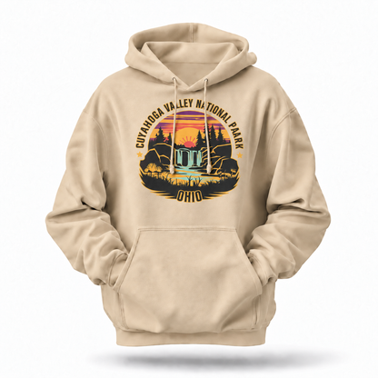 Cuyahoga Valley National Park Ohio Waterfall Sunset Hoodie