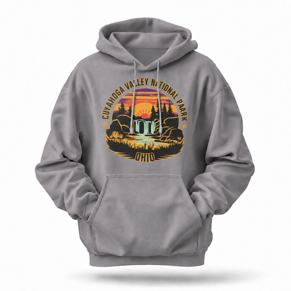 Cuyahoga Valley National Park Ohio Waterfall Sunset Hoodie
