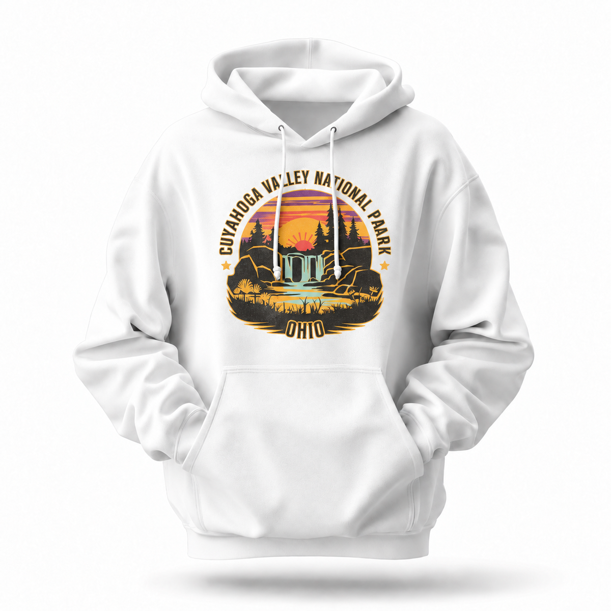Cuyahoga Valley National Park Ohio Waterfall Sunset Hoodie