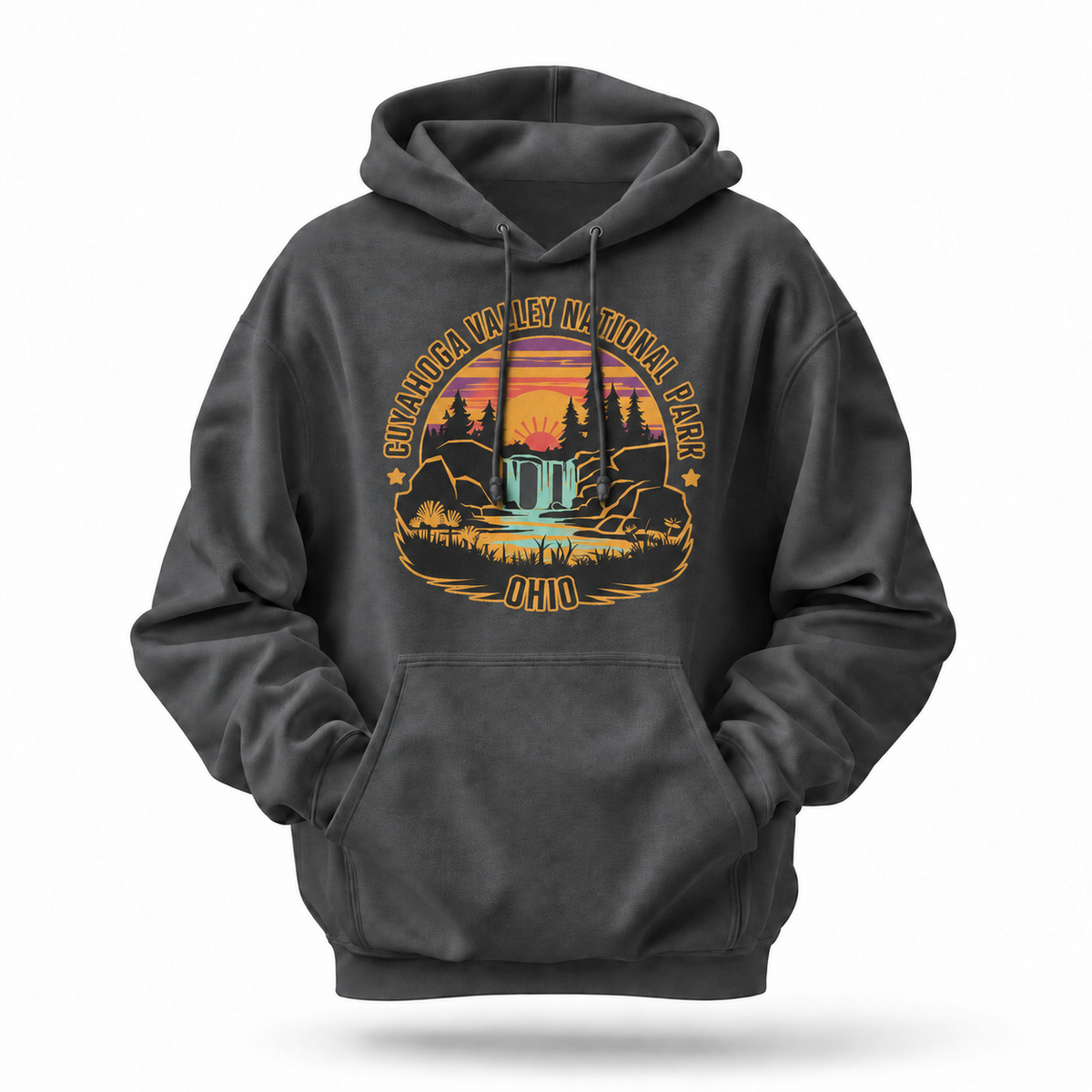 Cuyahoga Valley National Park Ohio Waterfall Sunset Hoodie