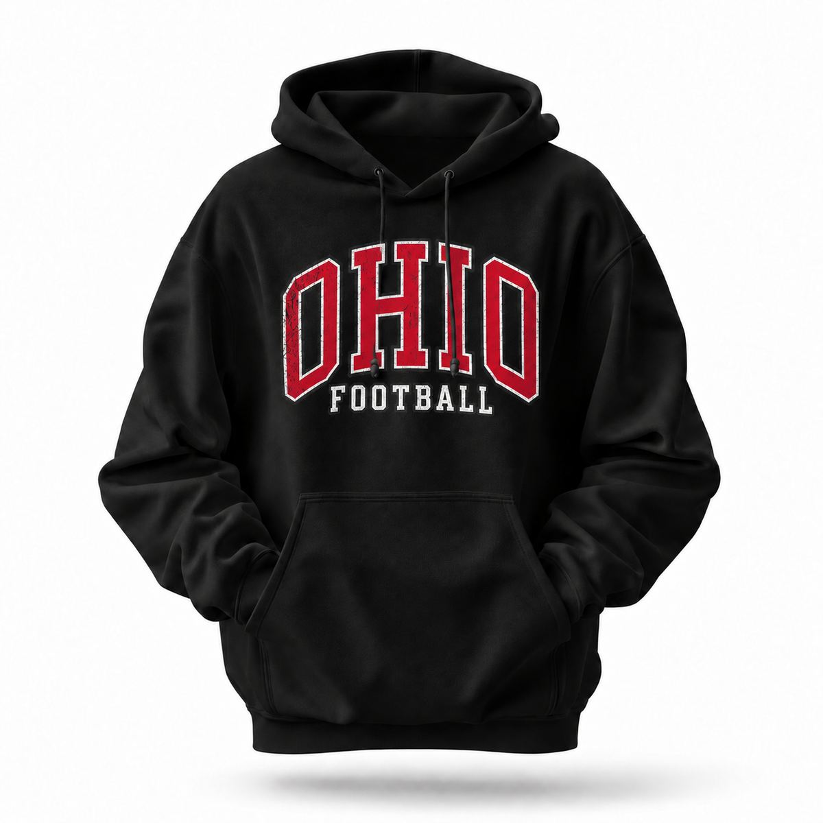 Ohio Football Varsity Arch Distressed Game Day Hoodie