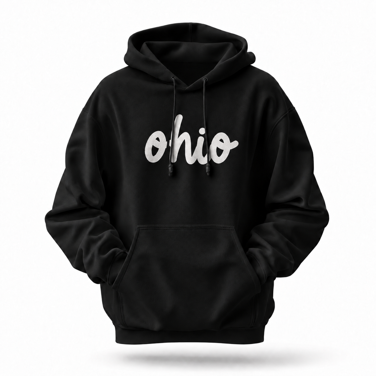 Ohio Minimalist Cursive Script Lettering Hoodie
