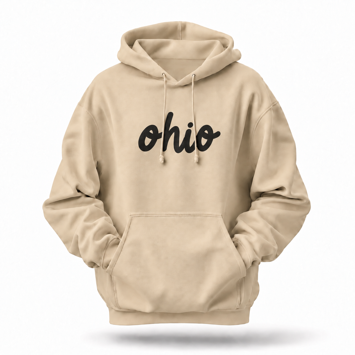 Ohio Minimalist Cursive Script Lettering Hoodie