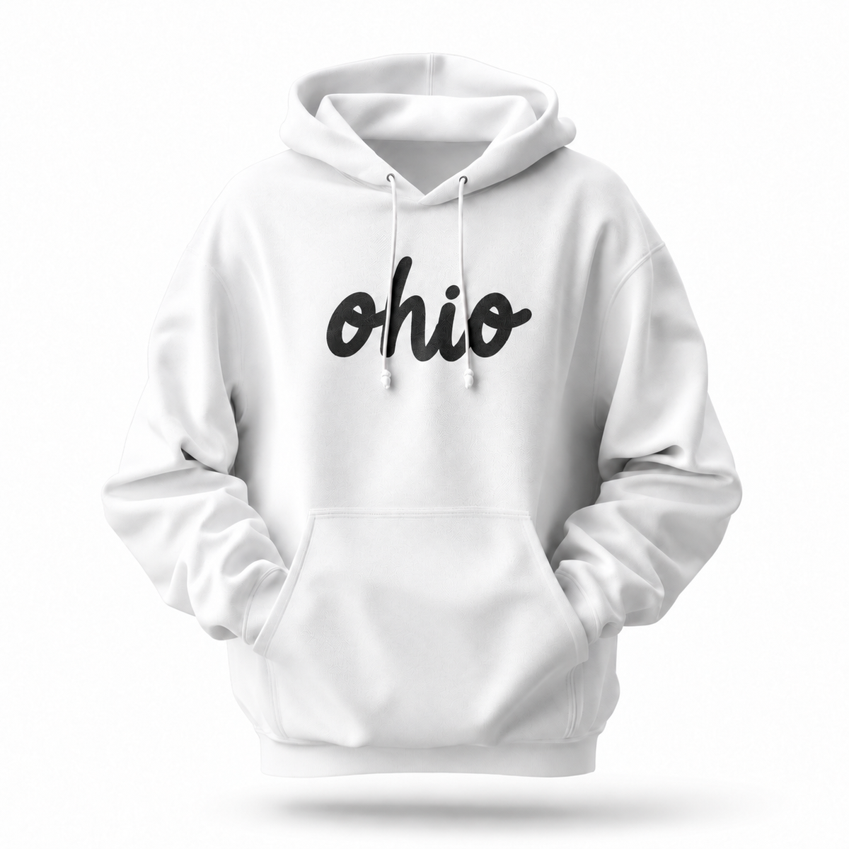 Ohio Minimalist Cursive Script Lettering Hoodie