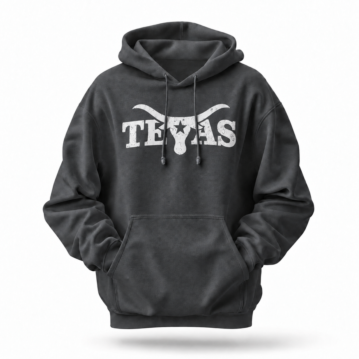 Texas Longhorn Skull Lone Star Distressed Western Hoodie