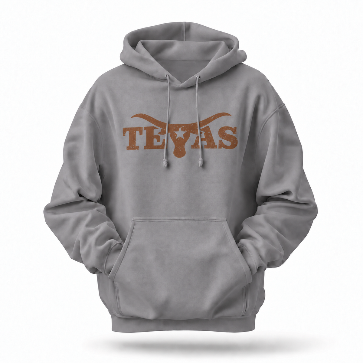 Texas Longhorn Skull Lone Star Distressed Western Hoodie