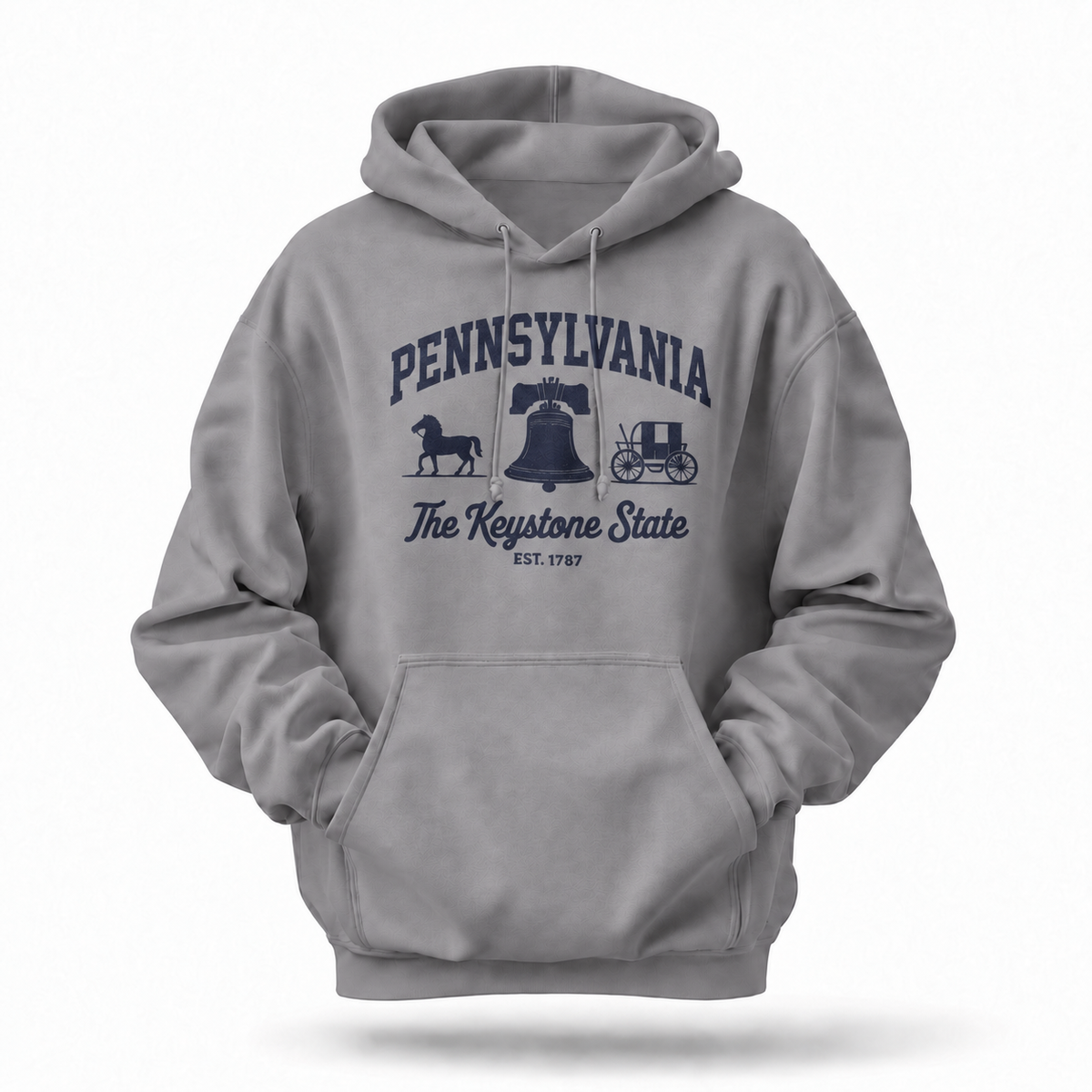 Pennsylvania Liberty Bell Amish Buggy Varsity Est 1787 Hoodie
