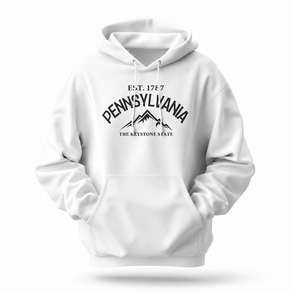 Pennsylvania Keystone State Mountain Peaks Est 1787 Hoodie