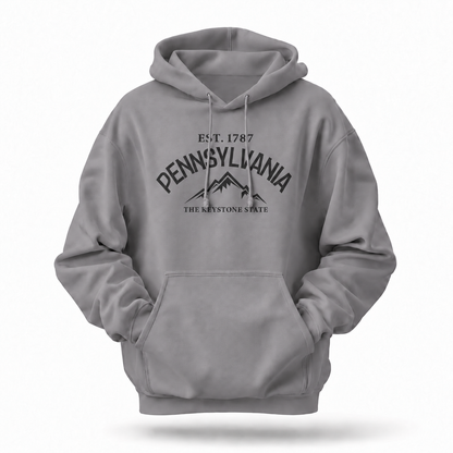 Pennsylvania Keystone State Mountain Peaks Est 1787 Hoodie