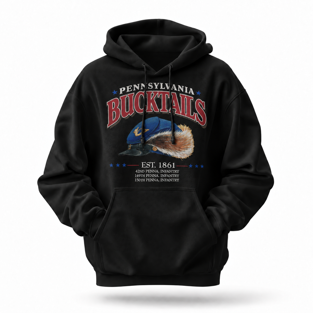Pennsylvania Bucktails Civil War Union Kepi Est 1861 Hoodie