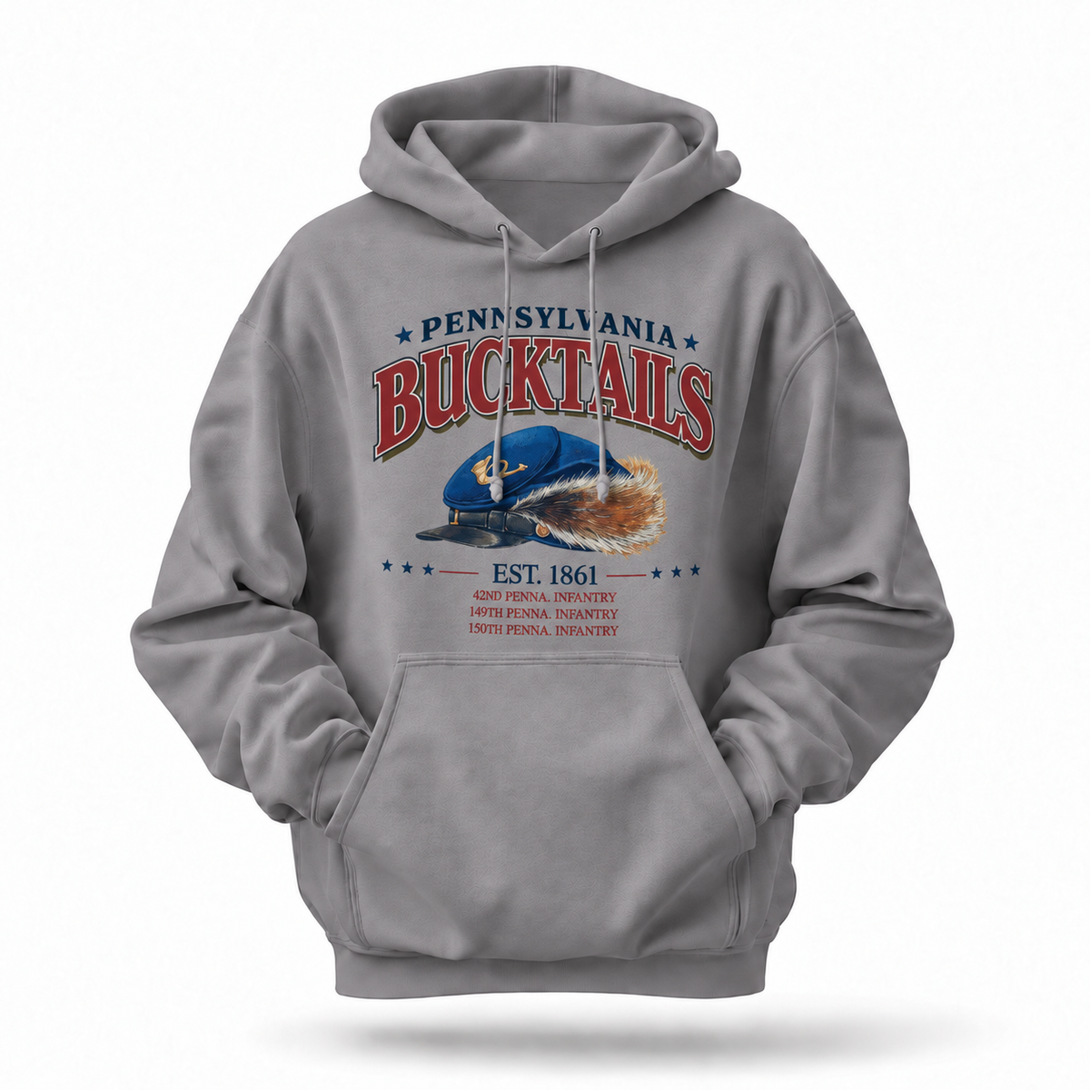 Pennsylvania Bucktails Civil War Union Kepi Est 1861 Hoodie