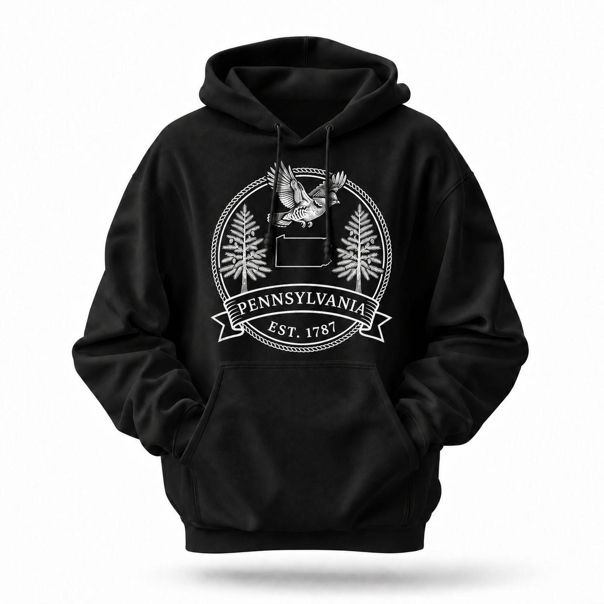 Pennsylvania Ruffed Grouse Hemlock State Bird Emblem Hoodie