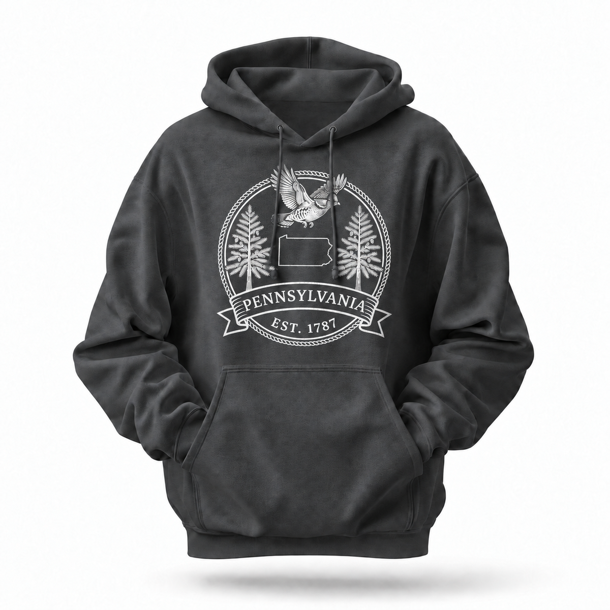 Pennsylvania Ruffed Grouse Hemlock State Bird Emblem Hoodie