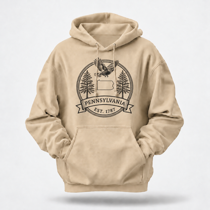Pennsylvania Ruffed Grouse Hemlock State Bird Emblem Hoodie