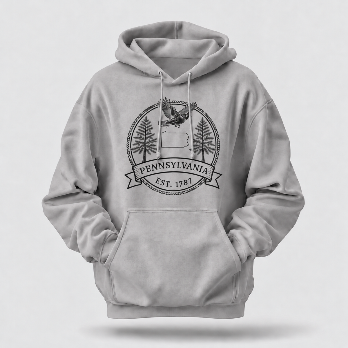Pennsylvania Ruffed Grouse Hemlock State Bird Emblem Hoodie