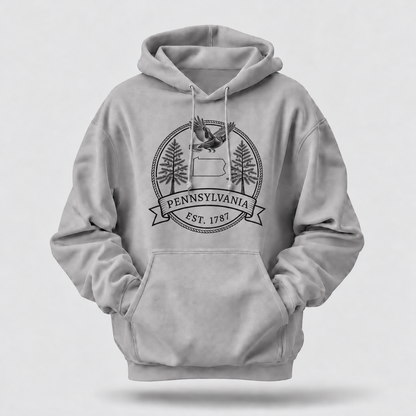Pennsylvania Ruffed Grouse Hemlock State Bird Emblem Hoodie