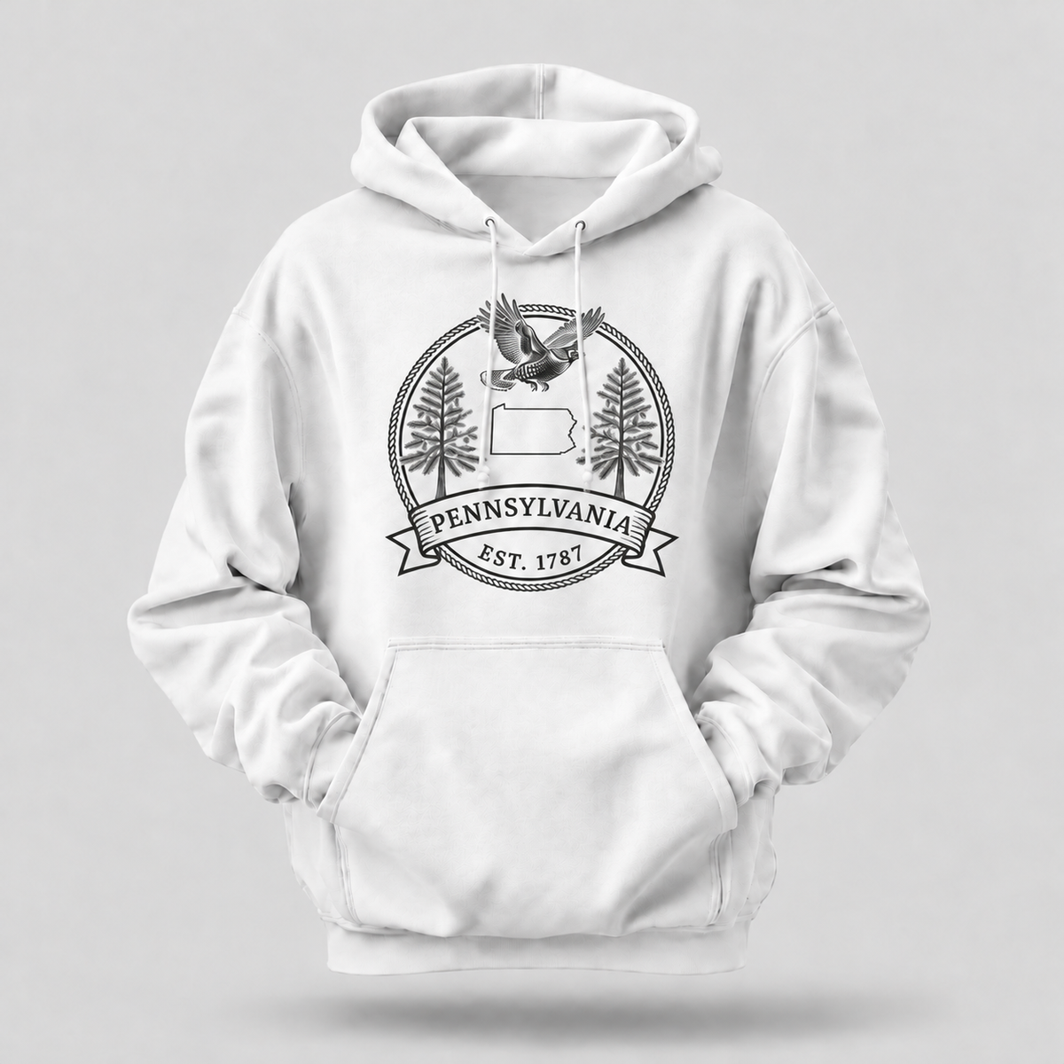 Pennsylvania Ruffed Grouse Hemlock State Bird Emblem Hoodie