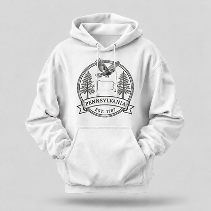 Pennsylvania Ruffed Grouse Hemlock State Bird Emblem Hoodie