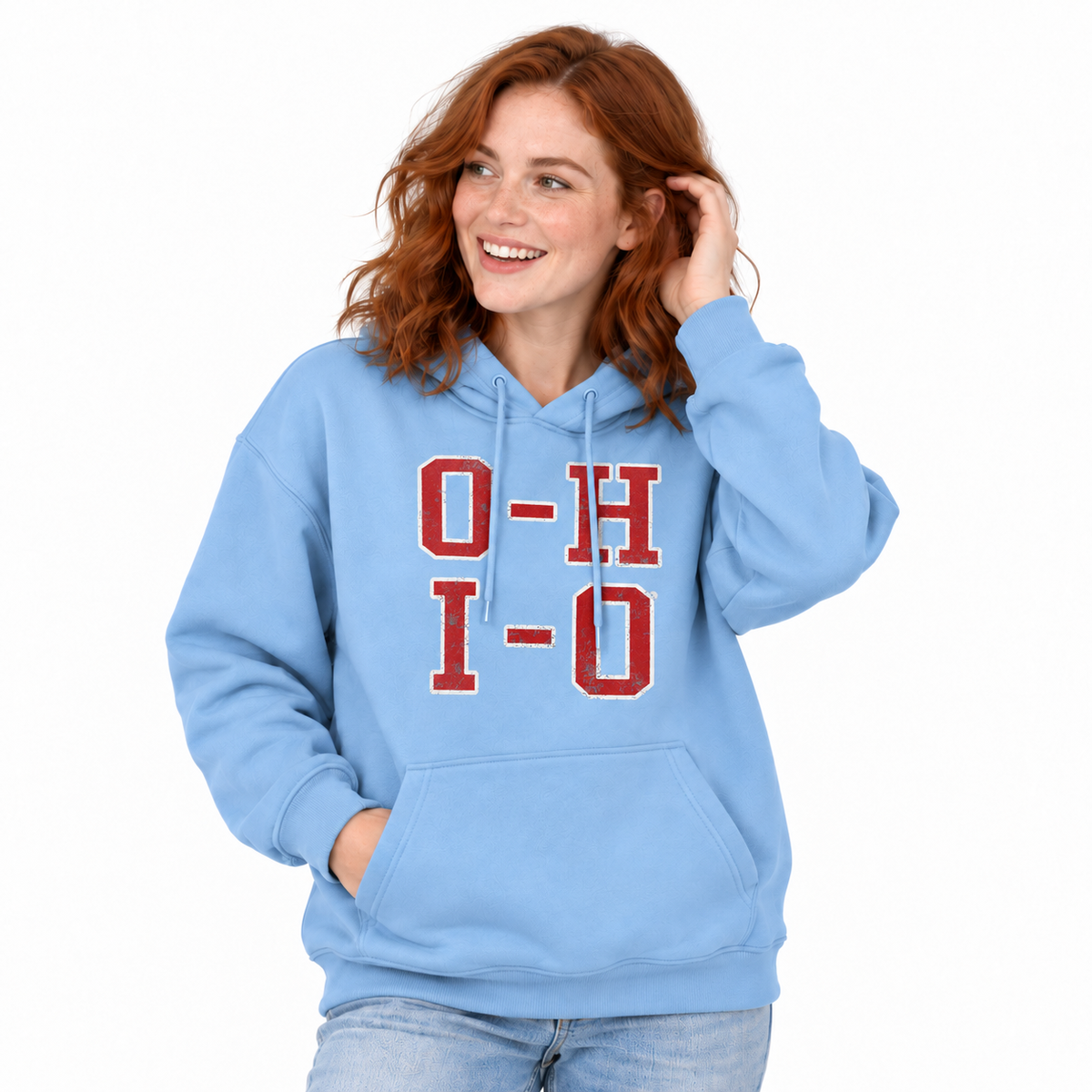 Ohio O-H I-O Chant Varsity Block Letters Hoodie