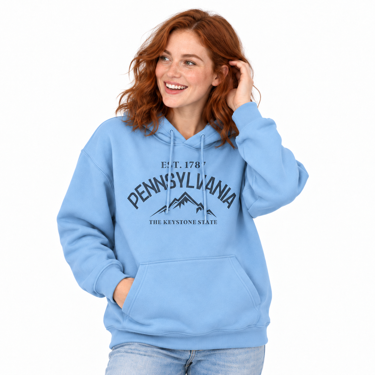 Pennsylvania Keystone State Mountain Peaks Est 1787 Hoodie