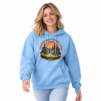 Cuyahoga Valley National Park Ohio Waterfall Sunset Hoodie