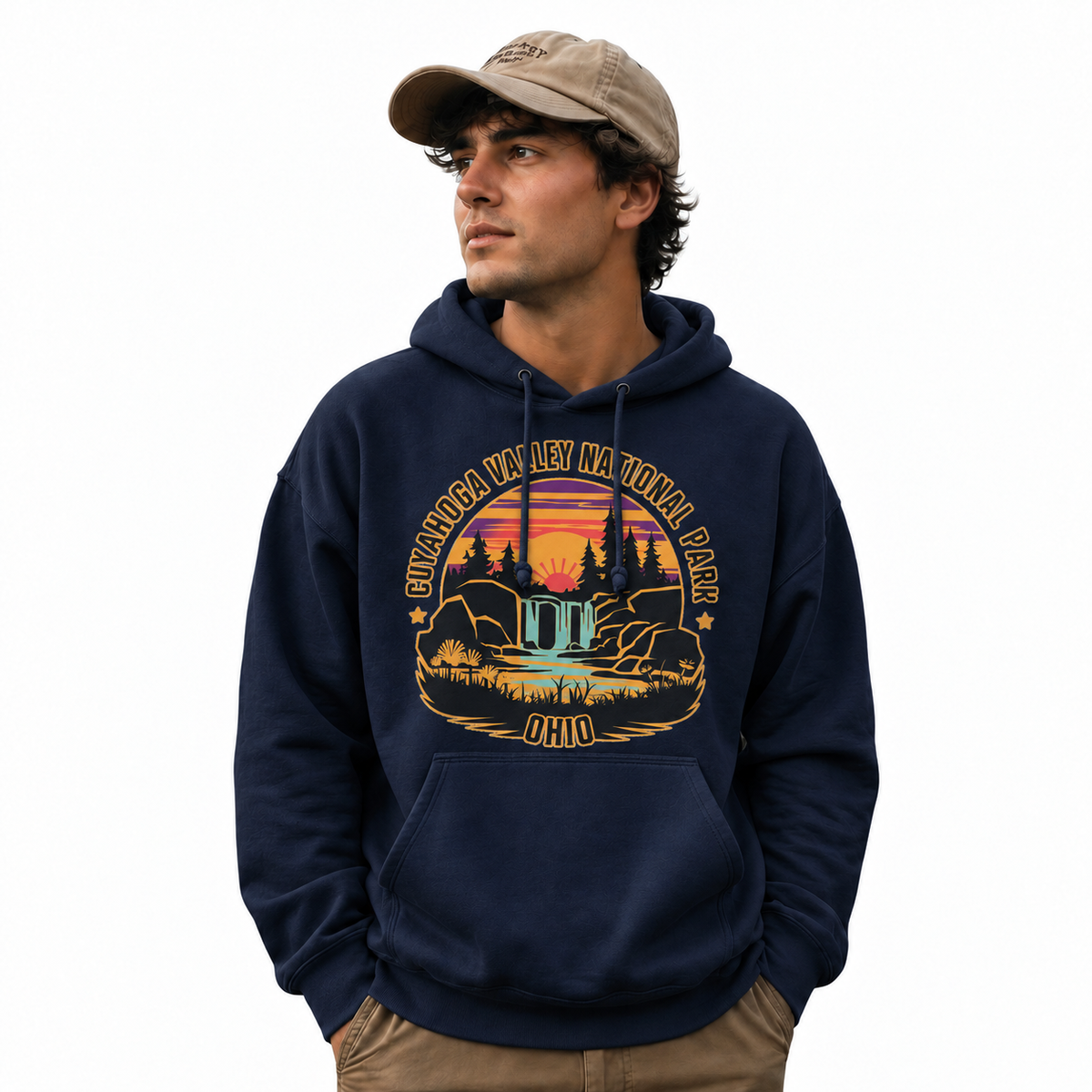 Cuyahoga Valley National Park Ohio Waterfall Sunset Hoodie