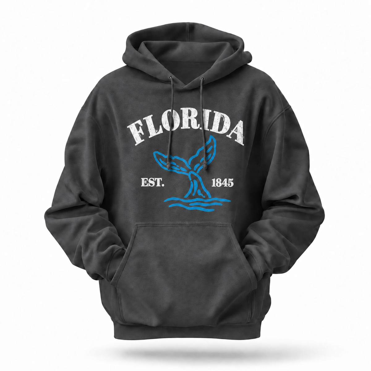 Florida Whale Tail Ocean Vintage Est 1845 Hoodie