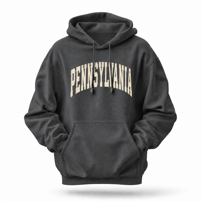 Pennsylvania Collegiate Arch Distressed Varsity Letters Hoodie