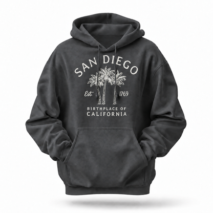San Diego California Palm Trees Est 1769 Hoodie