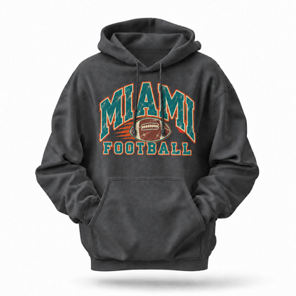 Miami Florida Football Retro Varsity Game Day Hoodie