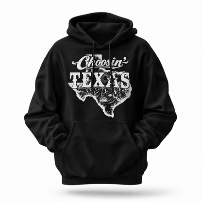 Choosin' Texas Western Desert State Map Vintage Hoodie
